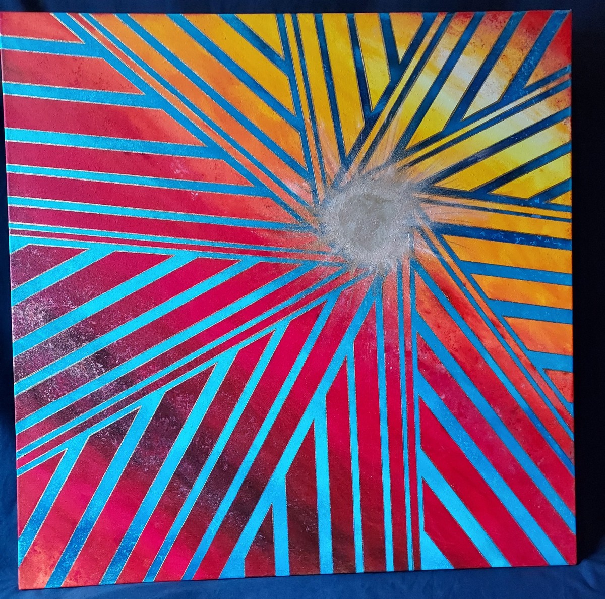 Eduardo Vanzini - Solar-Contrast-Flare-Harmony-33.5x33.5 - original painting