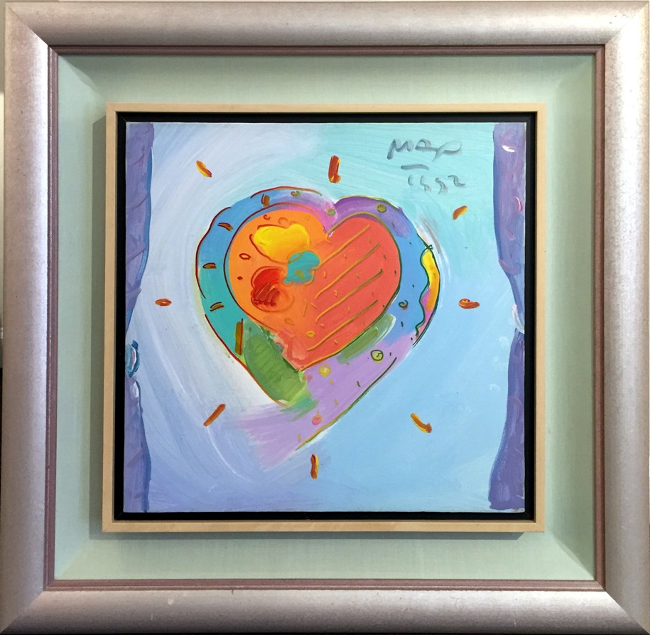 HEART - original painting on canvas - Fine Art by Peter Max