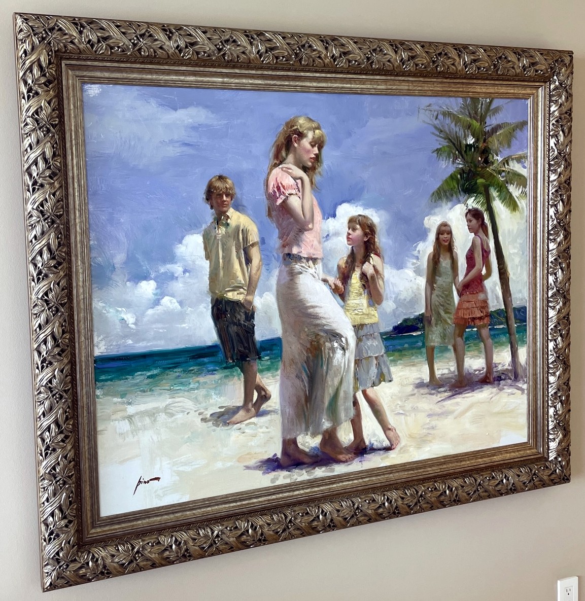 MOTHER AND CHILDREN ON BEACH by Pino

Original Painting, Oil on Canvas

Size: 30 x 24