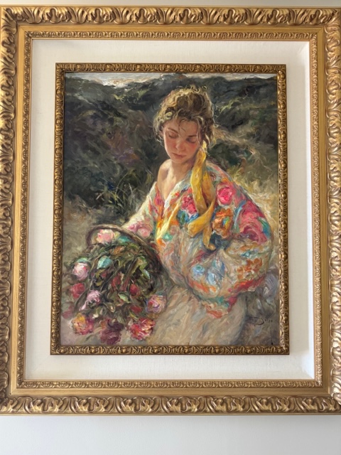 VESTIDA DE FLORES - Original Painting Fine Art by Jose Royo