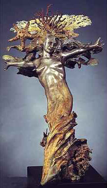 M.L. Snowden - devonian seafan Bronze Sculpture